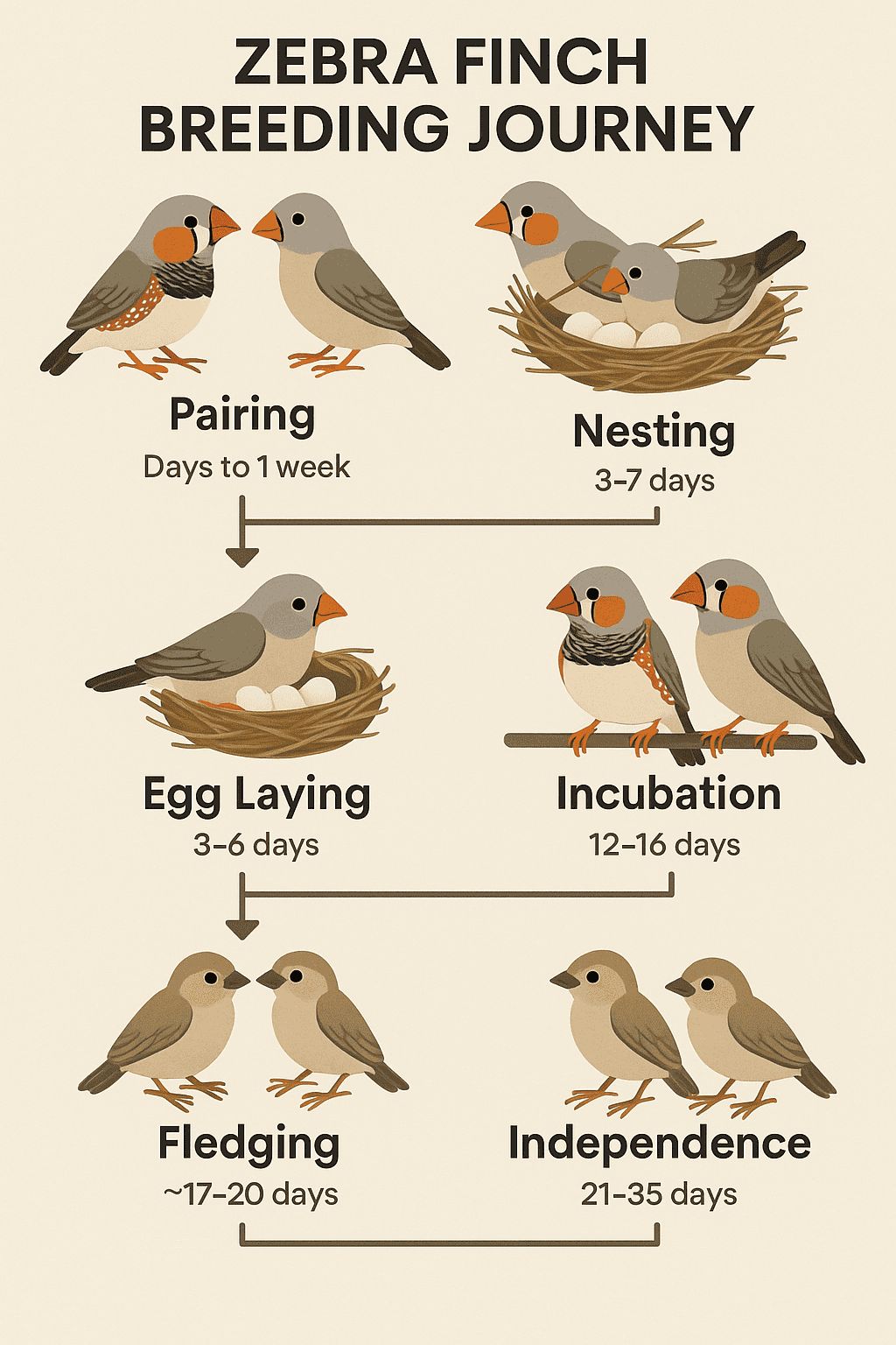 The Zebra Finch Breeding Journey