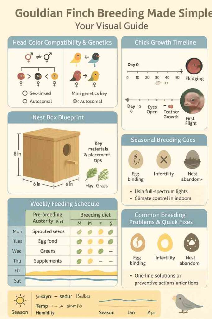 gouldian finch breeding infographic