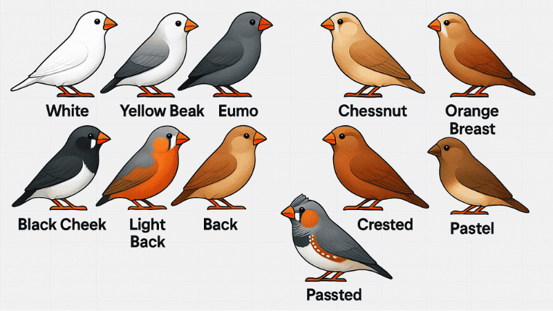 zebra finch mutations